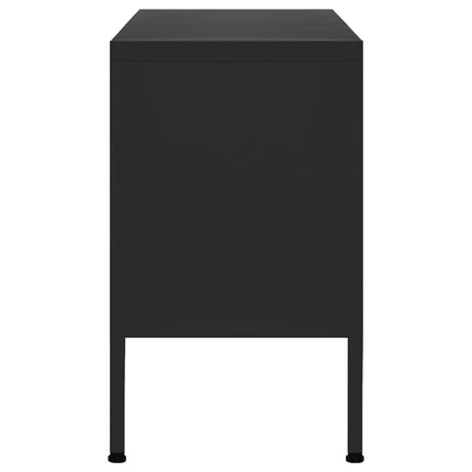 tv-skab 105x35x50 cm stål  Sort