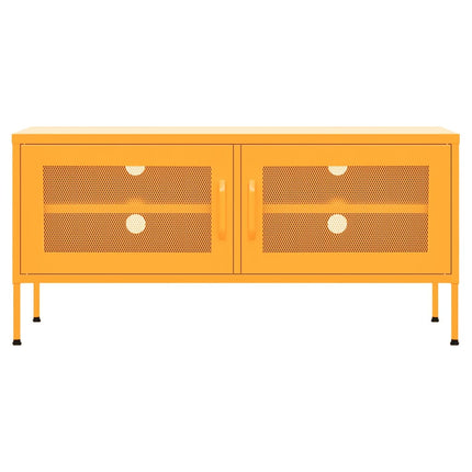 tv-skab 105x35x50 cm stål Sennepsgul