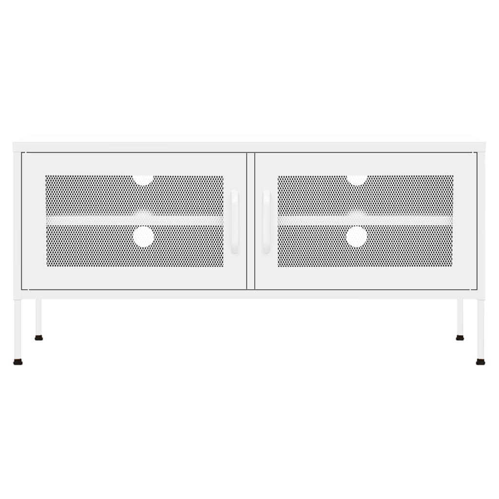 tv-skab 105x35x50 cm stål hvid