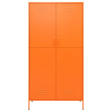 klædeskab 90x50x180 cm stål orange