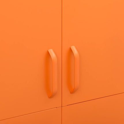 klædeskab 90x50x180 cm stål orange