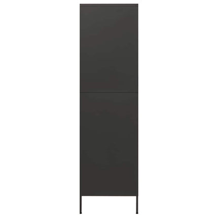 klædeskab 90x50x180 cm stål antracitgrå