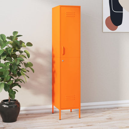 skab 35x46x180 cm stål orange