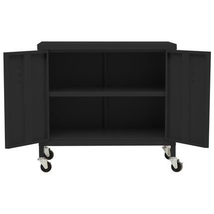 opbevaringsskab 60x35x56 cm stål sort