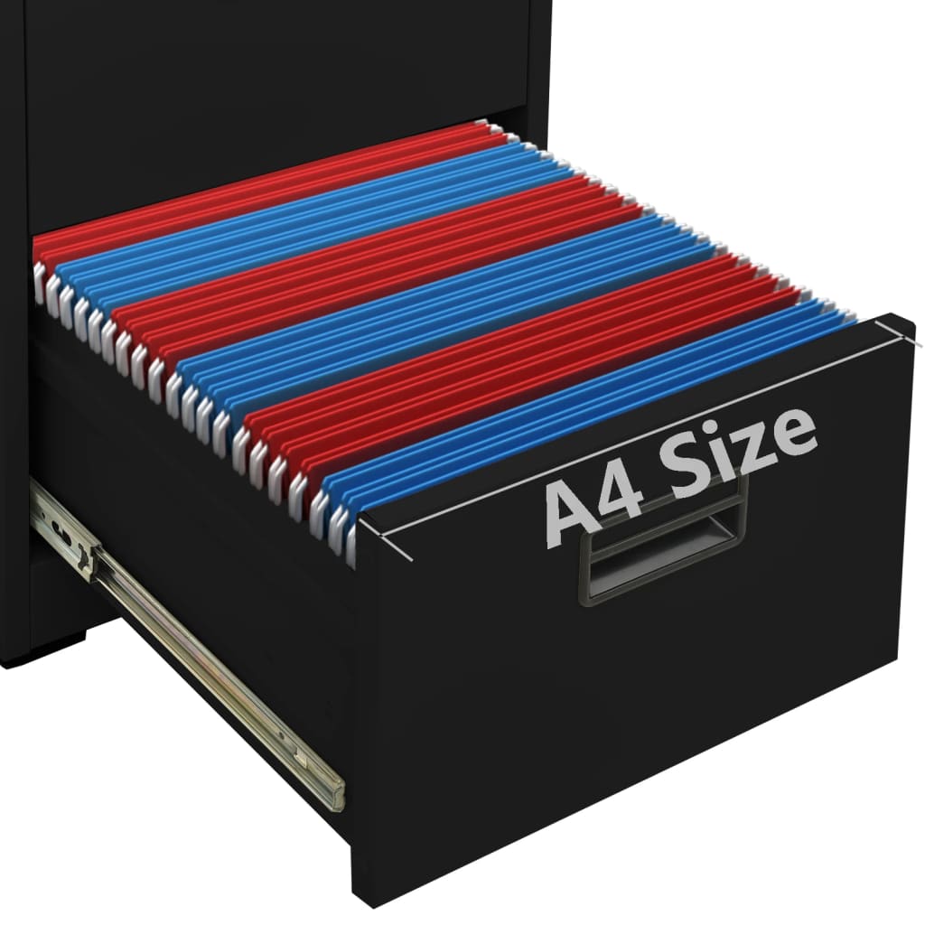 arkivskab 46x62x72,5 cm stål sort