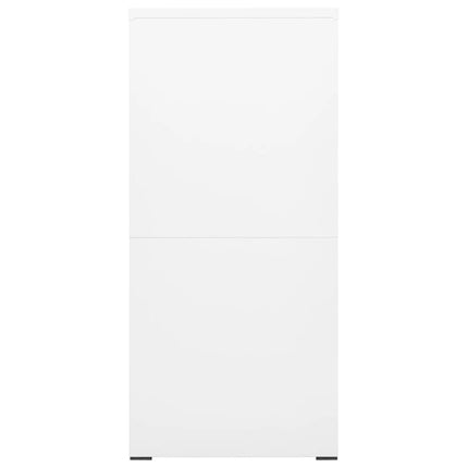 arkivskab 46x62x133 cm stål hvid