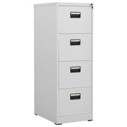 arkivskab 46x62x133 cm stål lysegrå