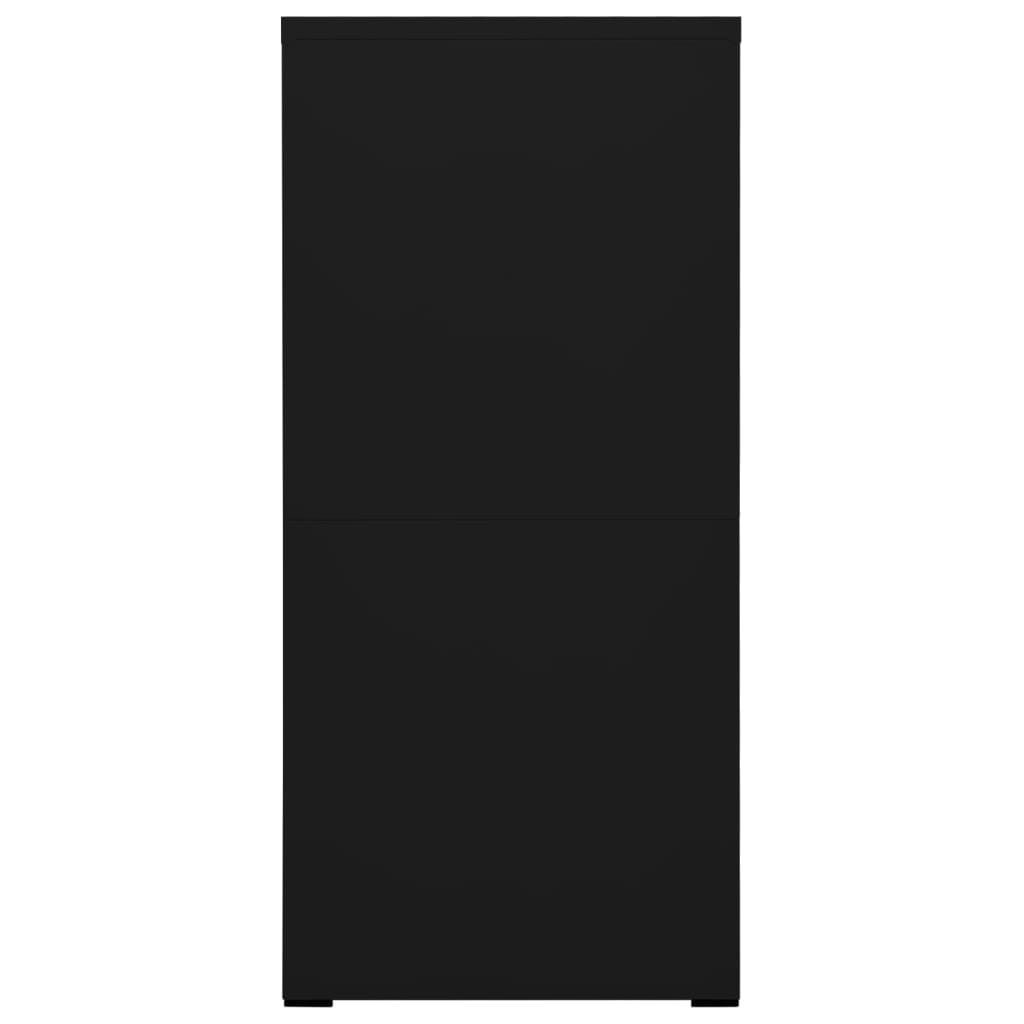 arkivskab 46x62x133 cm stål sort