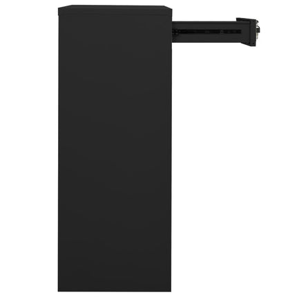 kontorskab 90x40x102 cm stål antracitgrå