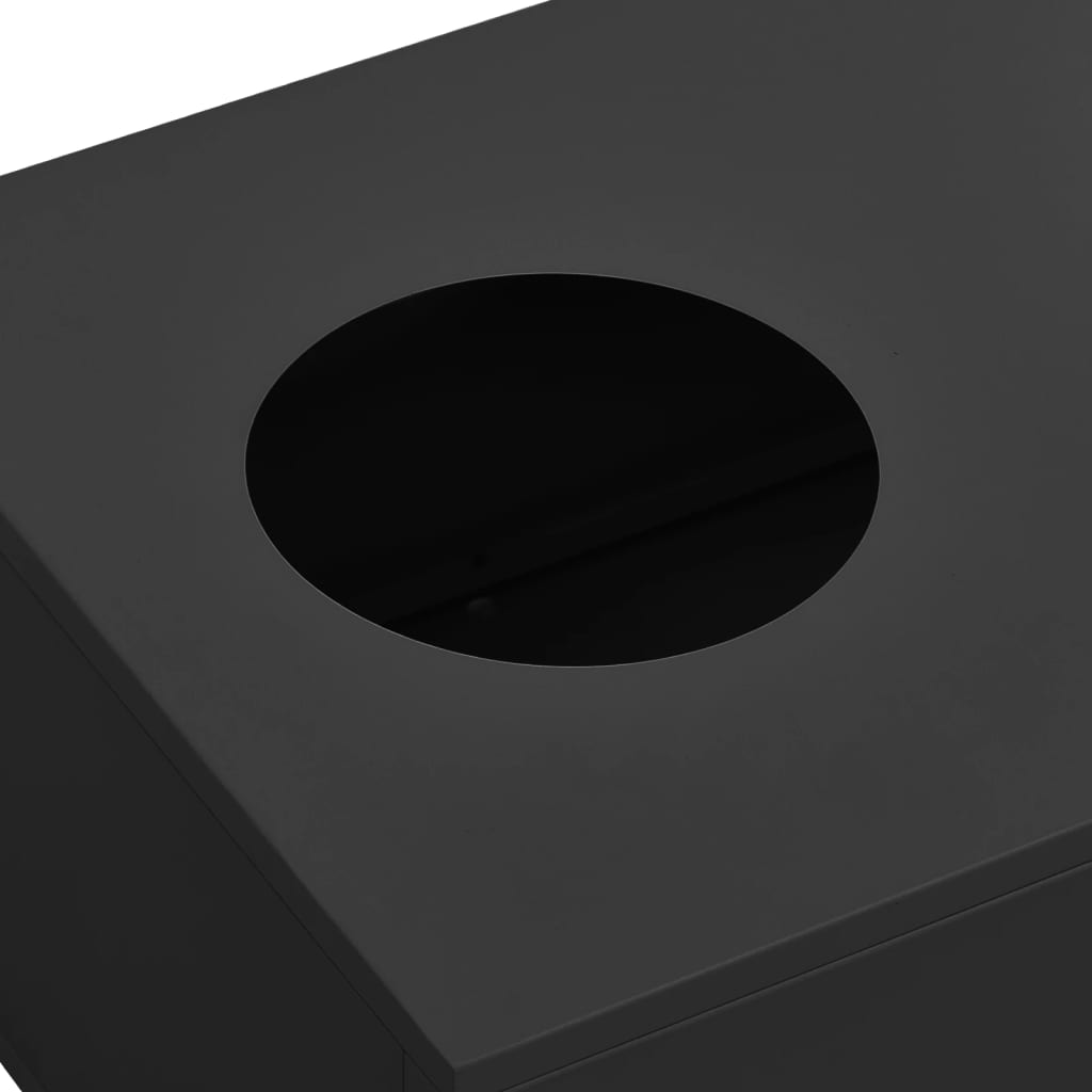 plantekasse til kontor 90x40x23 cm stål antracitgrå