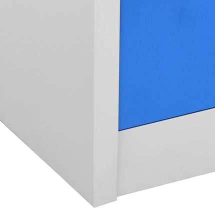 skab 90x45x92,5 cm stål lysegrå og blå