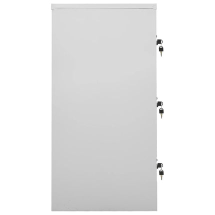 skab 90x45x92,5 cm stål lysegrå og blå