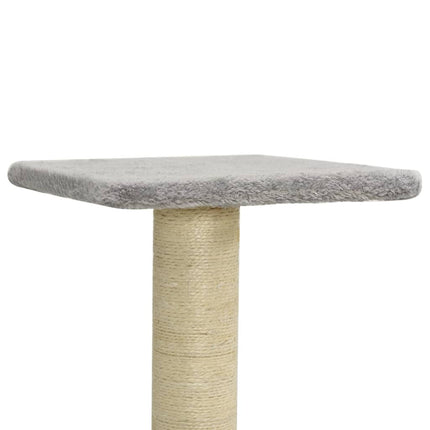 kradsetræ med sisalstolper 118,5 cm lysegrå