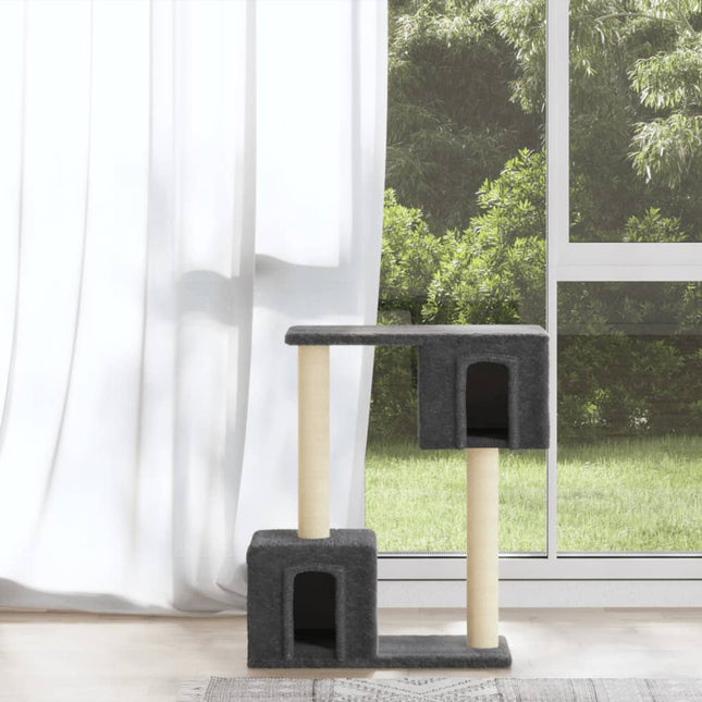 kradsetræ med sisalkradsestolper 60 cm mørkegrå