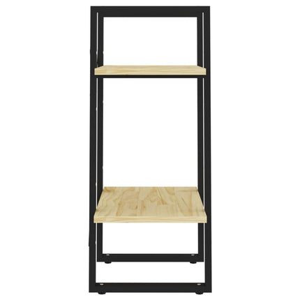 bogreol 40x30x70 cm 2 hylder massivt fyrretræ