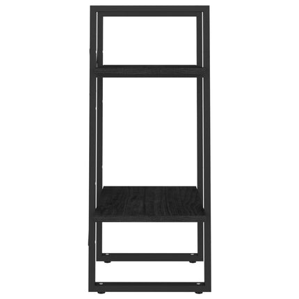 bogreol 40x30x70 cm 2 hylder massivt fyrretræ sort