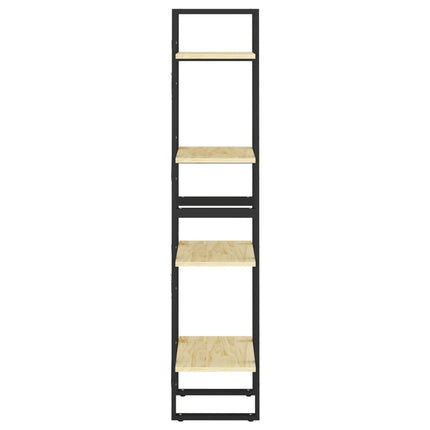bogreol 40x30x140 cm 4 hylder massivt fyrretræ
