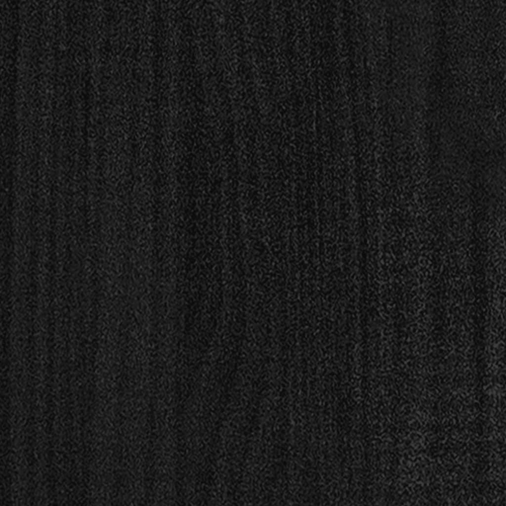 bogreol med 2 hylder 80x30x70 cm massivt fyrretræ sort