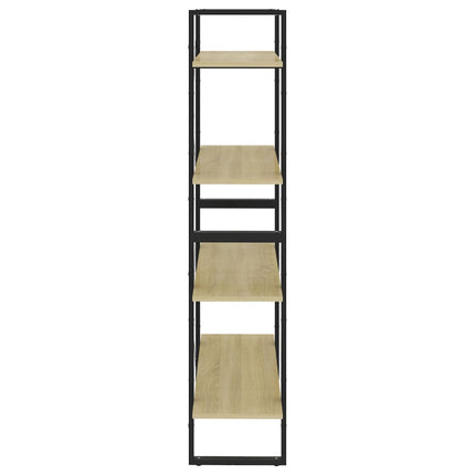 bogreol med 4 hylder 80x30x140 cm konstrueret træ sonoma-eg