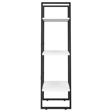 opbevaringsreol 60x30x105 cm konstrueret træ hvid