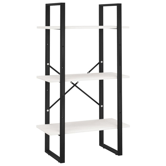 opbevaringsreol 60x30x105 cm massivt fyrretræ hvid
