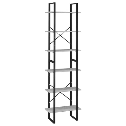 opbevaringsreol 60x30x210 cm konstrueret træ betongrå