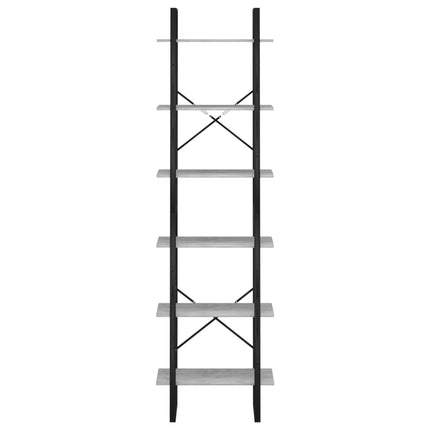 opbevaringsreol 60x30x210 cm konstrueret træ betongrå