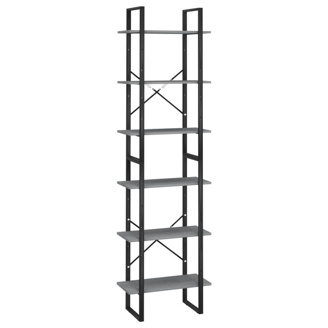 opbevaringsreol 60x30x210 cm massivt fyrretræ grå