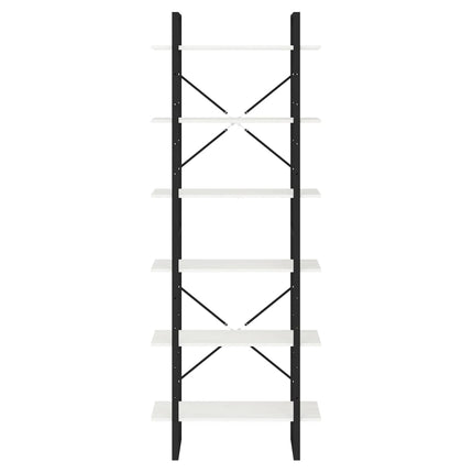 reol 80x30x210 cm massivt fyrretræ hvid