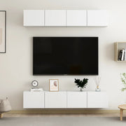 tv-skabe 4 stk. 80x30x30 cm konstrueret træ hvid