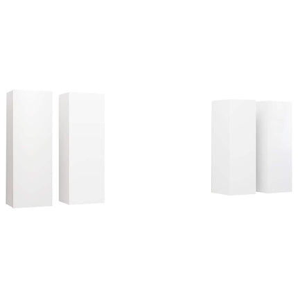 tv-borde 4 stk. 30,5x30x90 cm konstrueret træ hvid