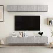 tv-skabe 4 stk. 100x30x30 cm konstrueret træ betongrå