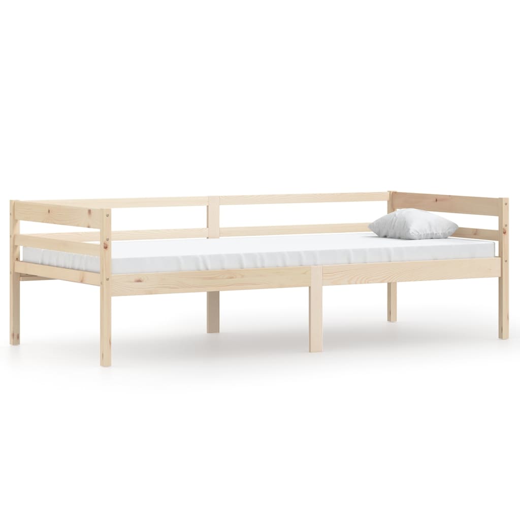 sengeramme uden madras massivt fyrretræ 90x200 cm