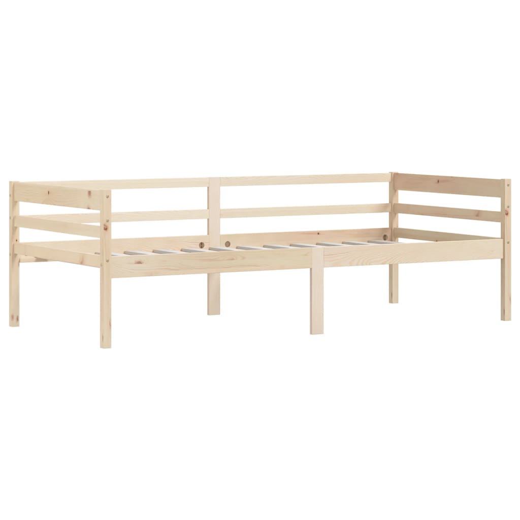 sengeramme uden madras massivt fyrretræ 90x200 cm
