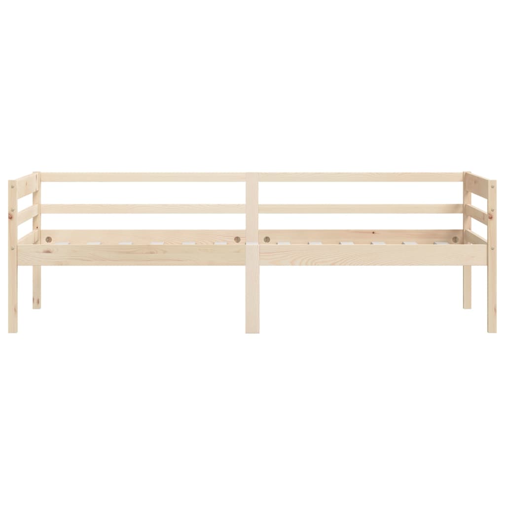 sengeramme uden madras massivt fyrretræ 90x200 cm