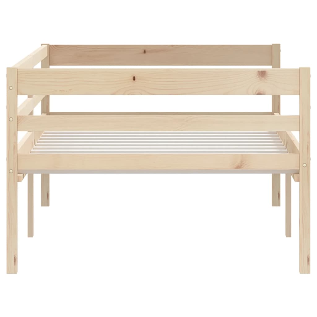 sengeramme uden madras massivt fyrretræ 90x200 cm