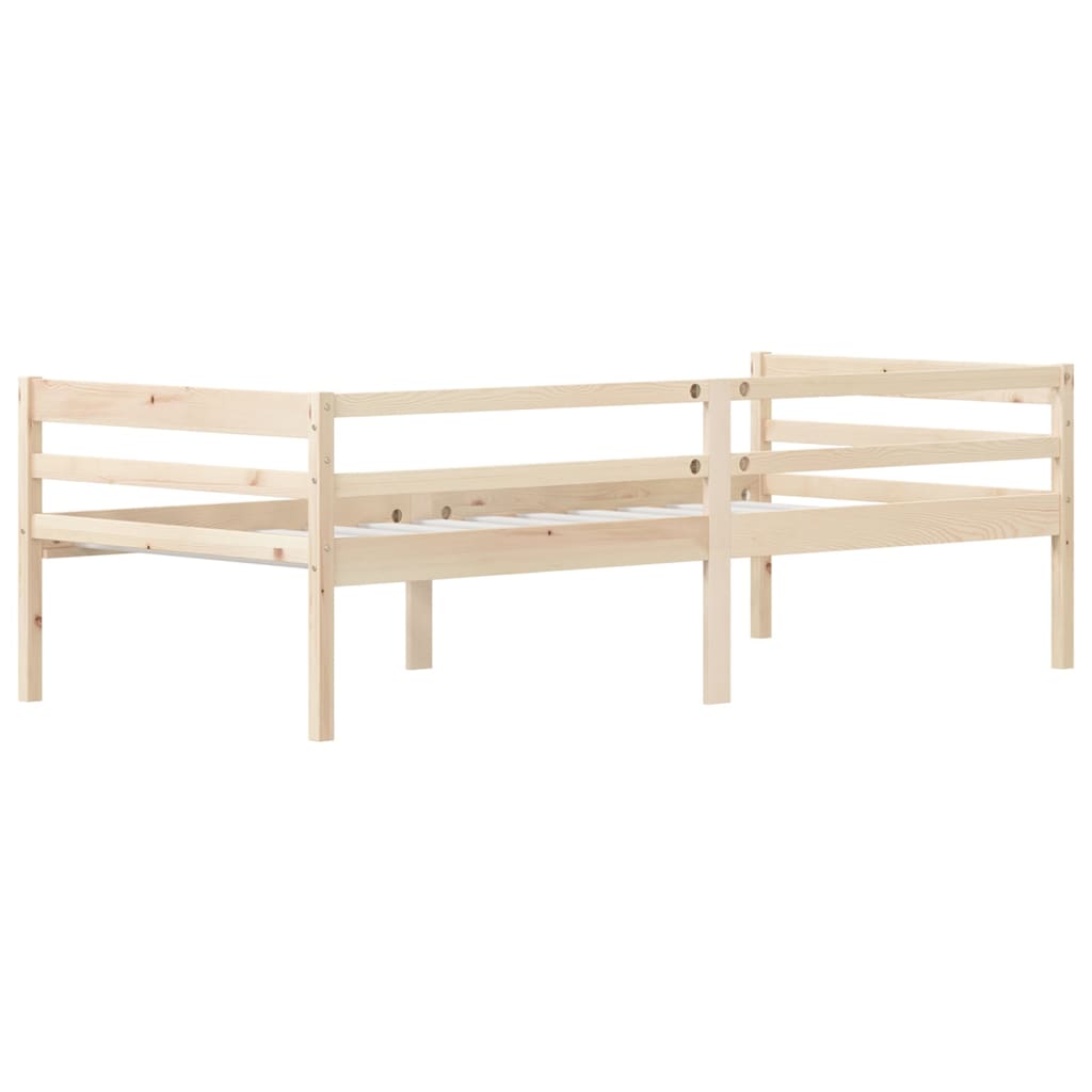 sengeramme uden madras massivt fyrretræ 90x200 cm