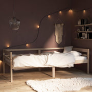 sengeramme uden madras massivt fyrretræ 90x200 cm