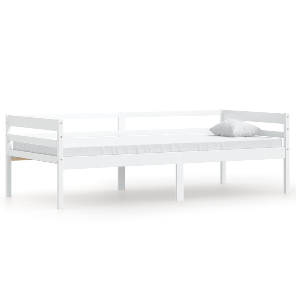 sengeramme uden madras massivt fyrretræ 90x200 cm hvid