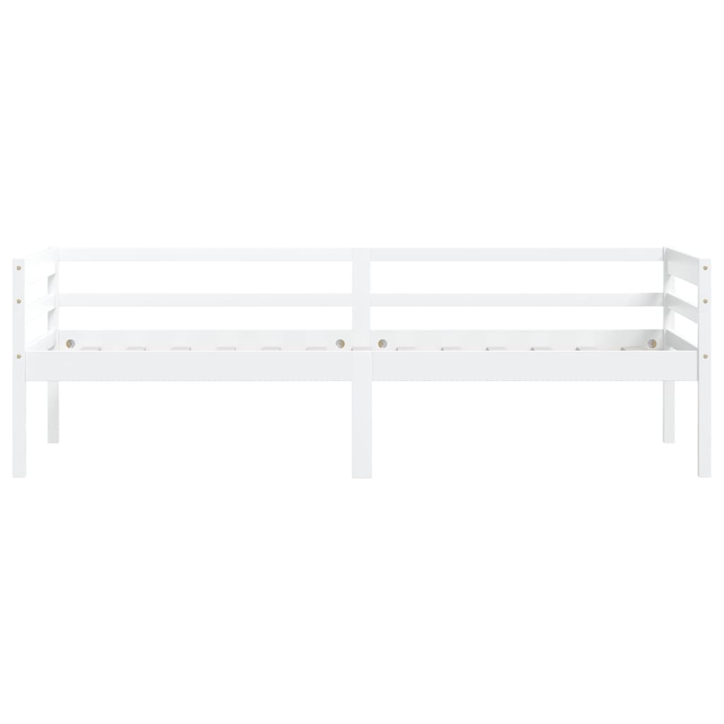 sengeramme uden madras massivt fyrretræ 90x200 cm hvid