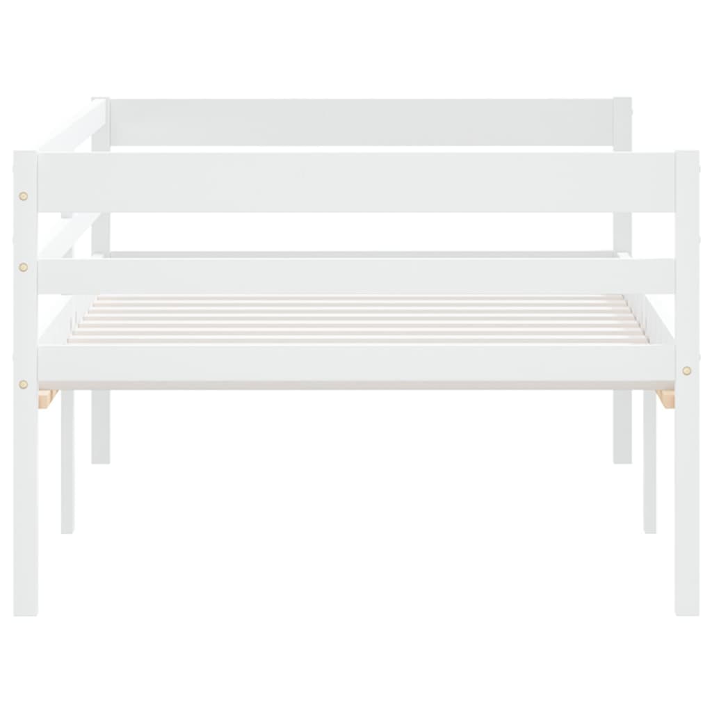 sengeramme uden madras massivt fyrretræ 90x200 cm hvid