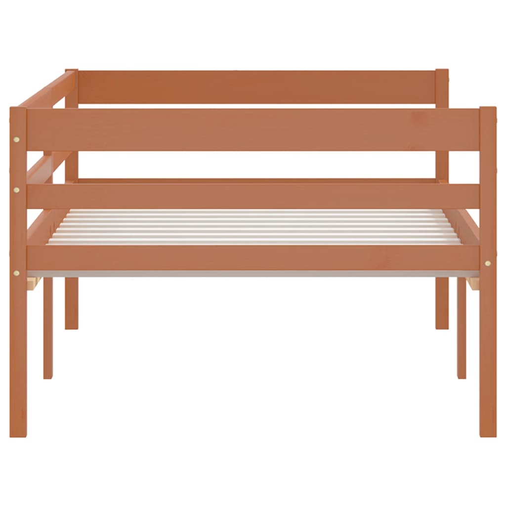 sengeramme uden madras massivt fyrretræ 90x200 cm honningbrun