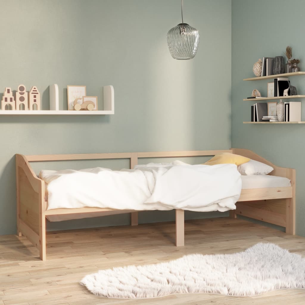 3-personers daybed 90x200 cm massivt fyrretræ billede