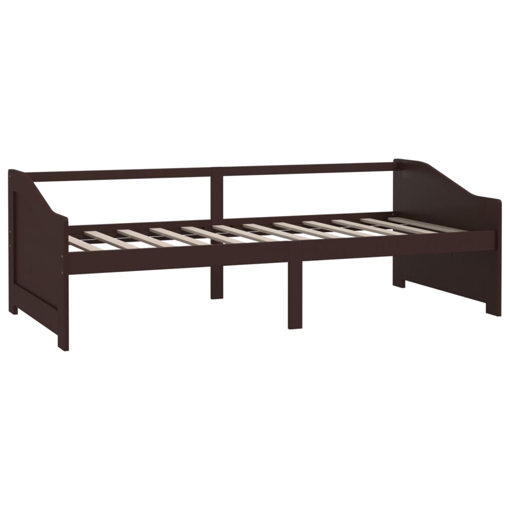 3-personers daybed 90x200 cm massivt fyrretræ mørkebrun