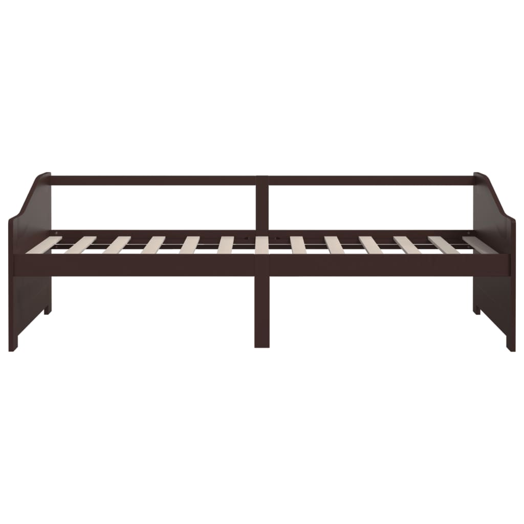 3-personers daybed 90x200 cm massivt fyrretræ mørkebrun