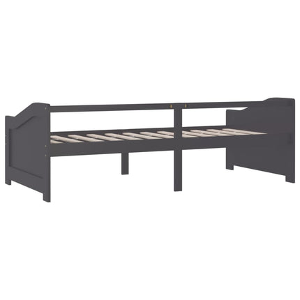 3-personers daybed 90x200 cm massivt fyrretræ mørkegrå