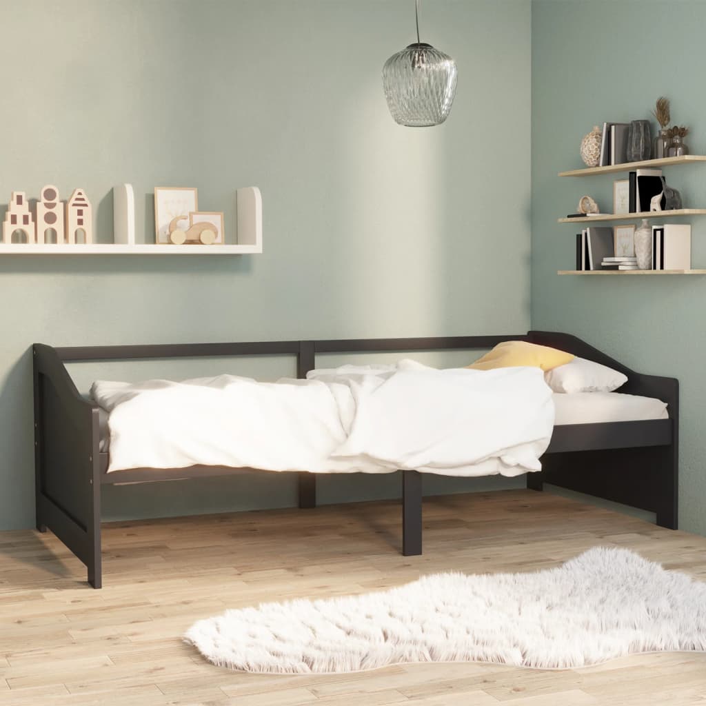 3-personers daybed 90x200 cm massivt fyrretr mrkegr