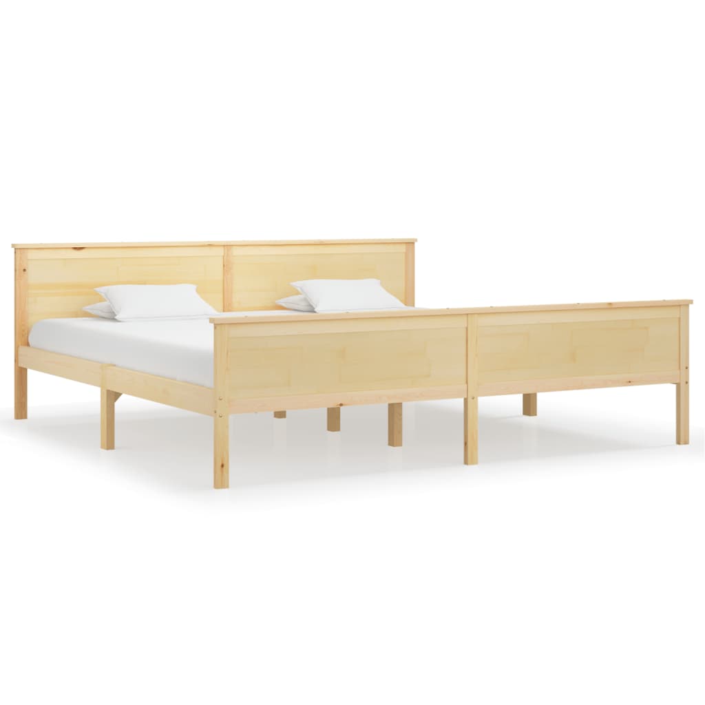 sengeramme 200x200 cm massivt fyrretræ