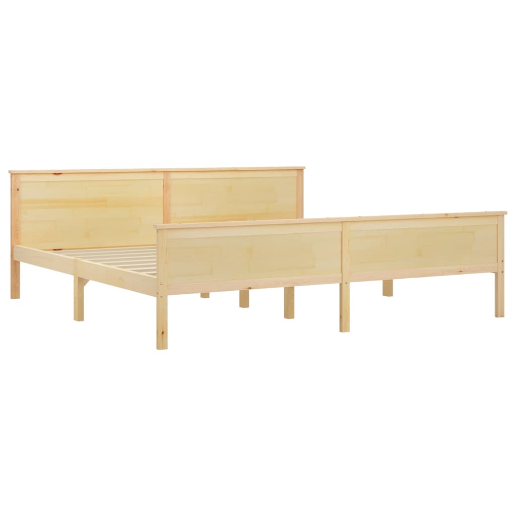 sengeramme 200x200 cm massivt fyrretræ