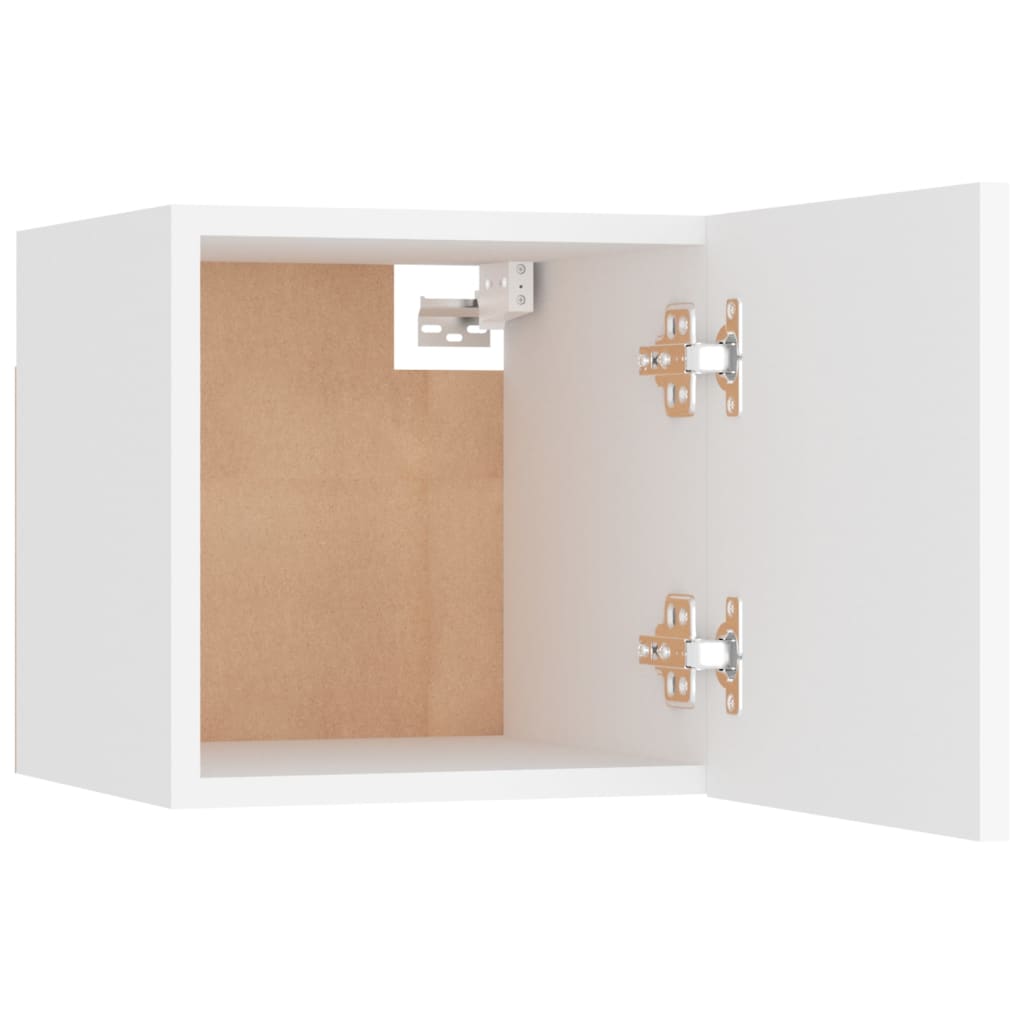 sengeskab 30,5x30x30 cm konstrueret træ hvid